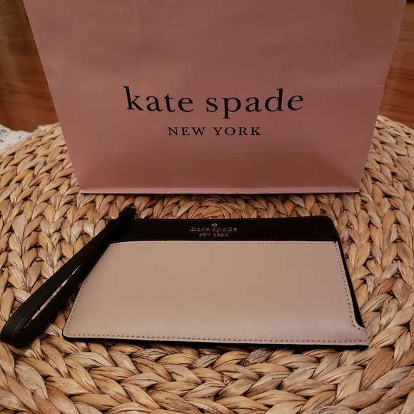 ♠️ NWT Kate Spade Bi-Colour L-Zip Wristlet - Picture 5 of 10